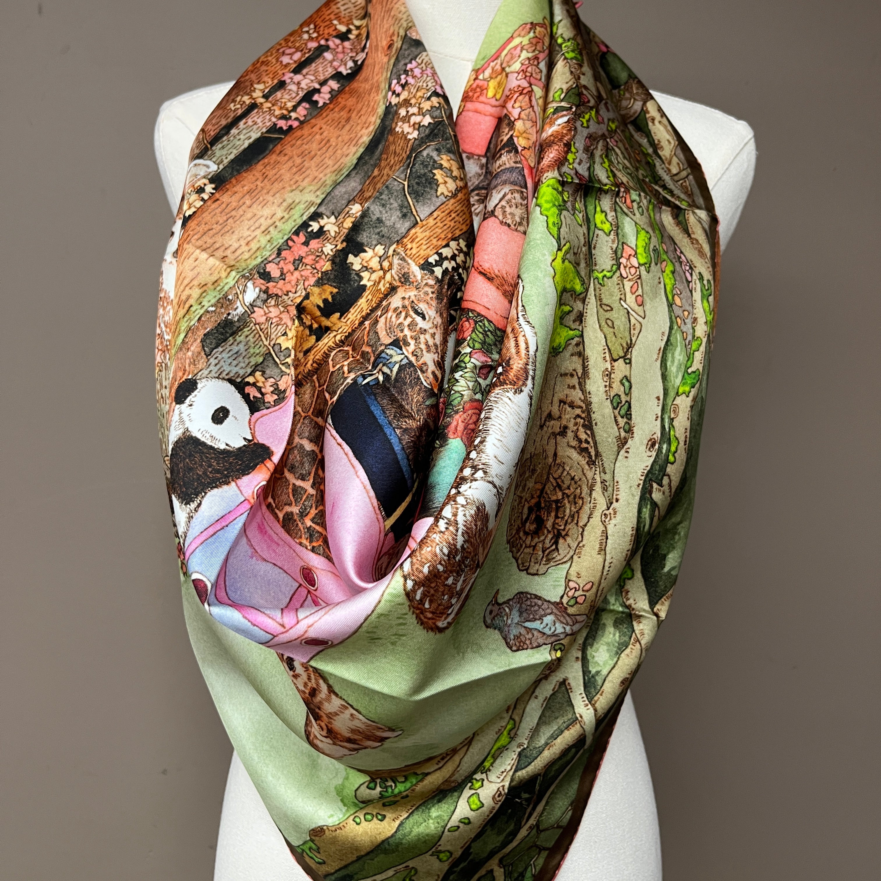 The Forest Circus｜ Designer Silk Scarf | Heavyweight | Double Sided