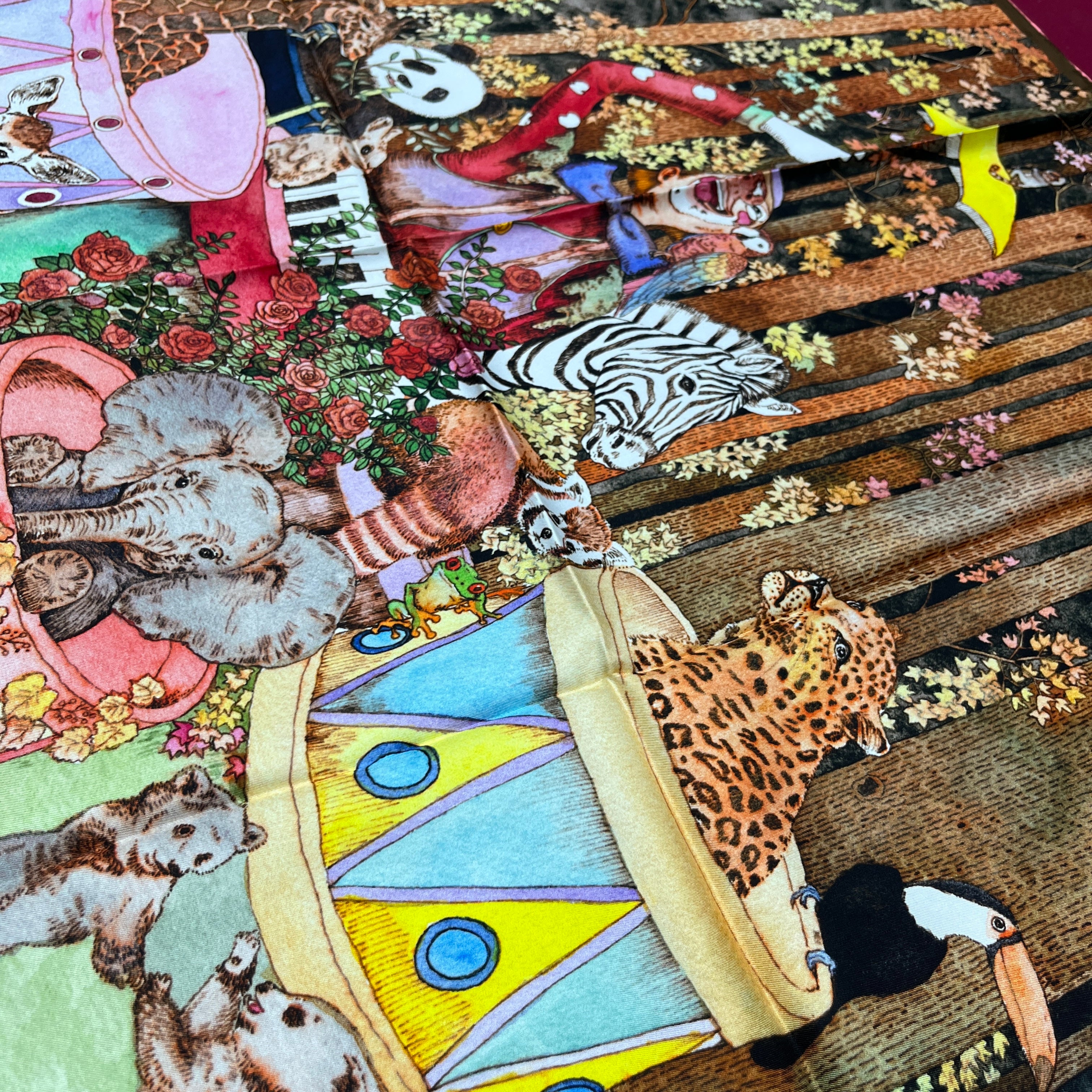 The Forest Circus｜ Designer Silk Scarf | Heavyweight | Double Sided