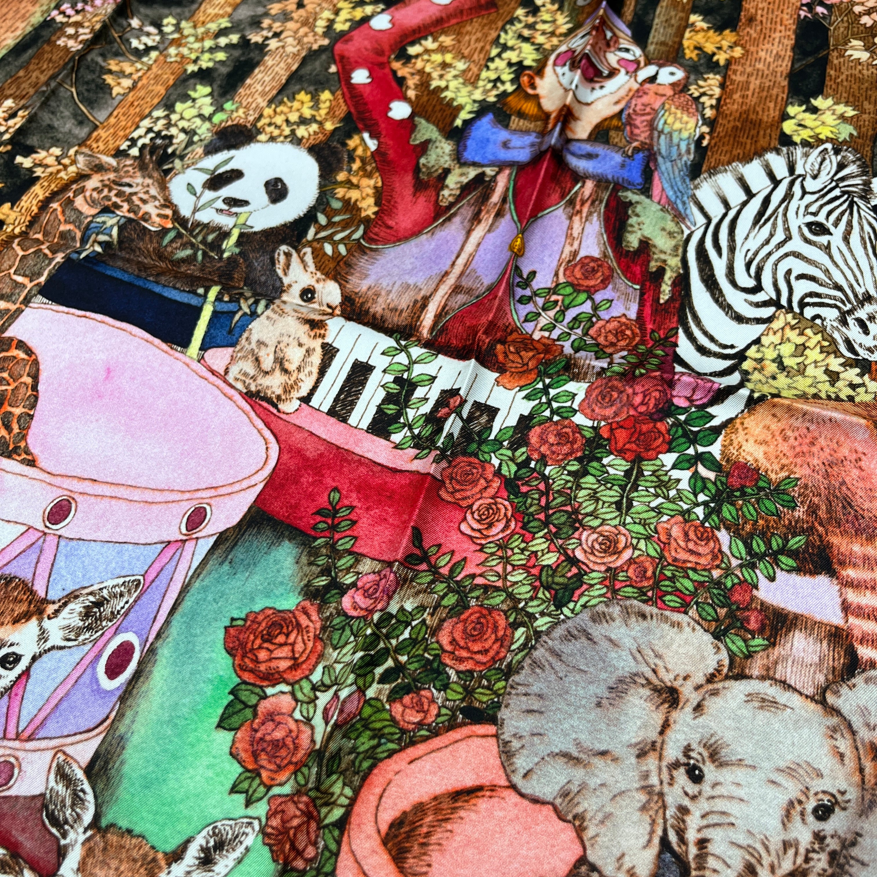 The Forest Circus｜ Designer Silk Scarf | Heavyweight | Double Sided